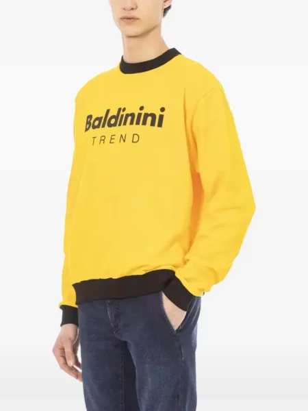 Суитчър Baldinini с принт с кръгло деколте жълто