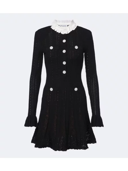 Rochie Self-portrait tricotate negru