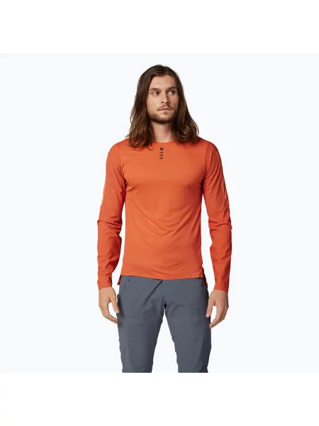 Ciclism tricou cu mânecă lungă Fox Racing cu mâneci lungi portocaliu