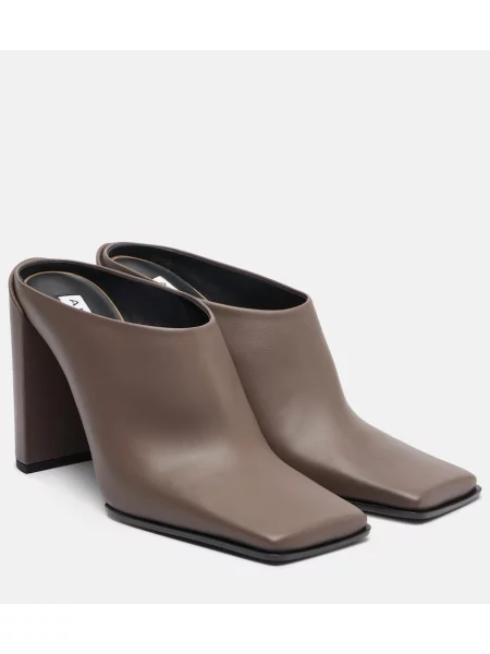 Usnjene mules Alaia siva