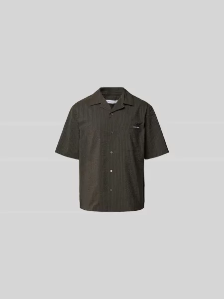 Koszula casualowa o kroju relaxed fit z kieszenią na piersi Maison Kitsune