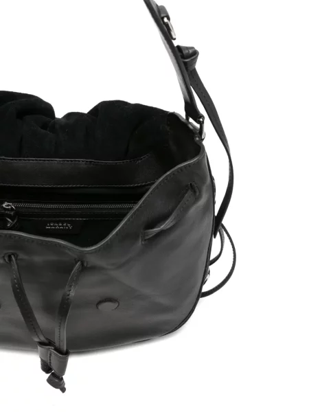 Geantă Isabel Marant plisată negru