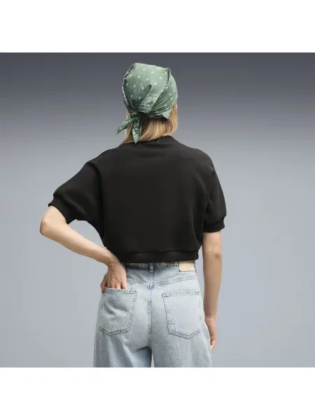 PUMA bluza dresowa Essentials Elevated o luÅºnym kroju z logo nr 1 OdzieÅ¼ S czarny
