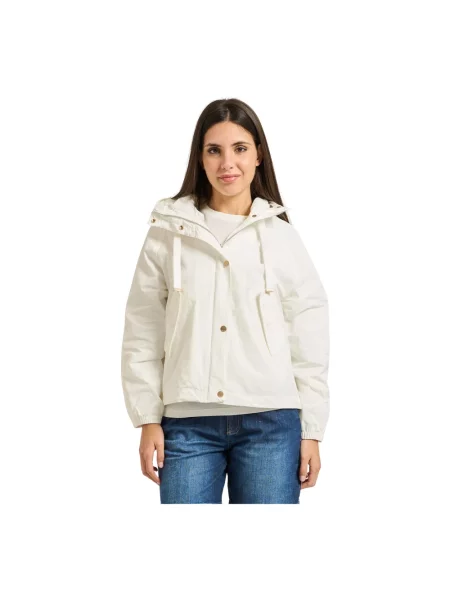 Kurtka z kapturem Yes Zee z kapturem biała
