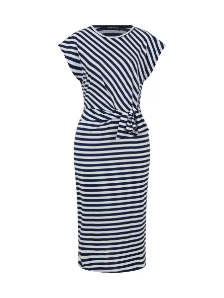 Rochie bleumarin alb