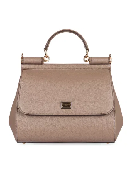 Torebka Dolce And Gabbana skórzana z nadrukiem różowa