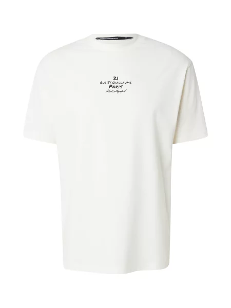 Karl Lagerfeld Tricou negru / natural alb