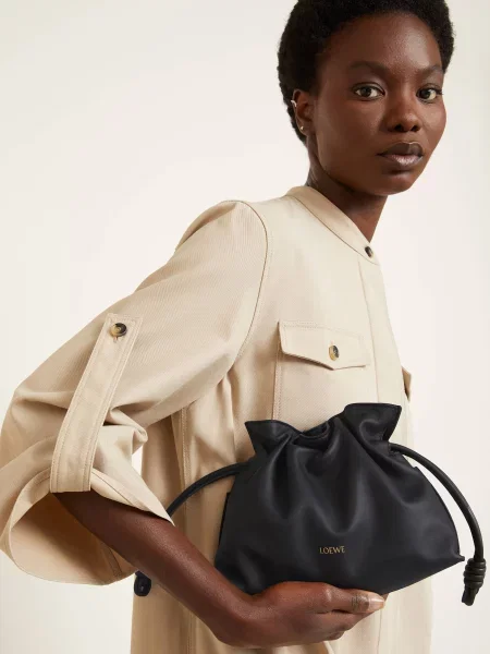 Loewe Torba Na Ramię Flamenco Mini schwarz czarna