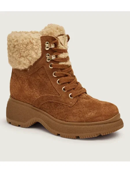 Pantofi Guess din piele maro