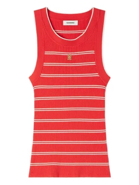 Vestă Sandro cu dungi cu autograf roșu