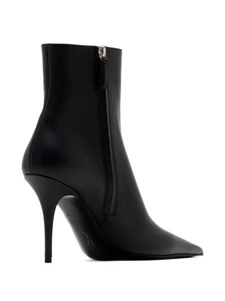 Botine Amina Muaddi din piele negru