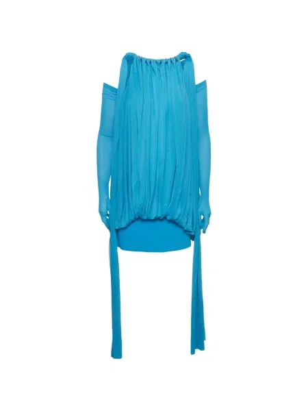 Rochie mini Chats By C.dam drapată albastru