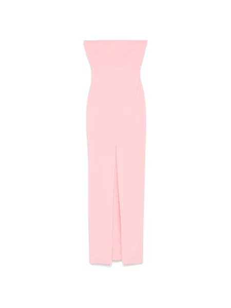 Długa sukienka maxi Solace London z rozcieciem różowa