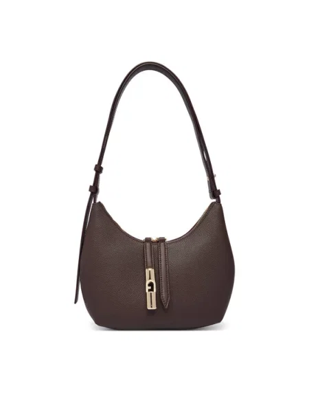 Furla Τσάντα Goccia S CN Σκούρο καφέ