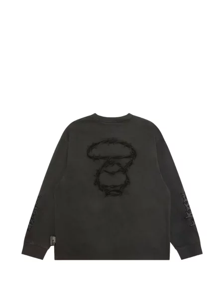 Dugo majica Aape By *a Bathing Ape® s autogramom siva