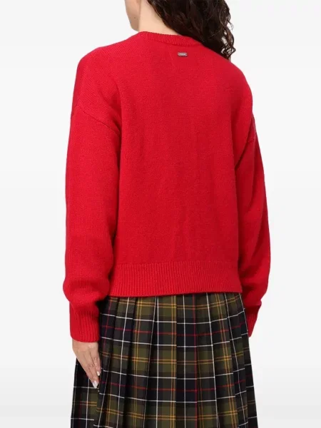 Cardigan Barbour de lână roșu