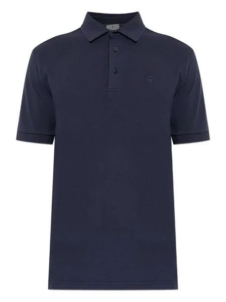 Polo Etro cu broderie albastru