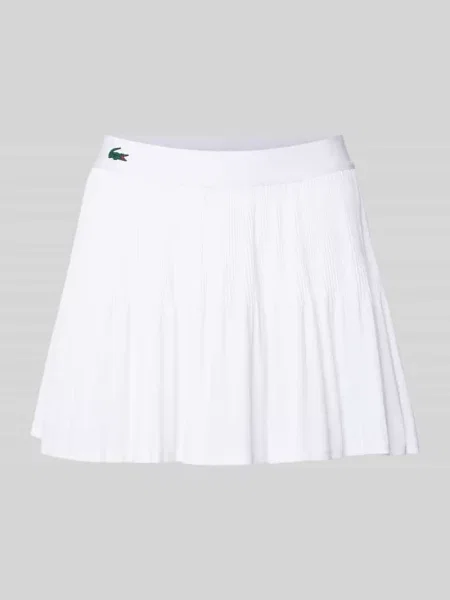 Spódnica mini z plisowaniem Lacoste Sport biała