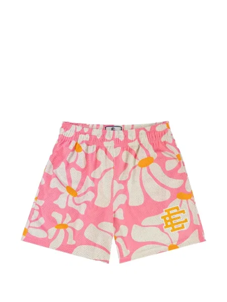 Pantaloni scurți Eric Emanuel cu model floral cu imagine roz