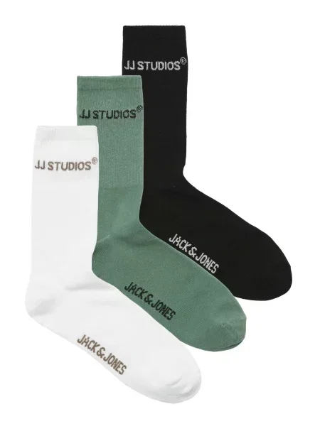 JACK & JONES Nogavice JACSOHO rjava / zelena / črna bela