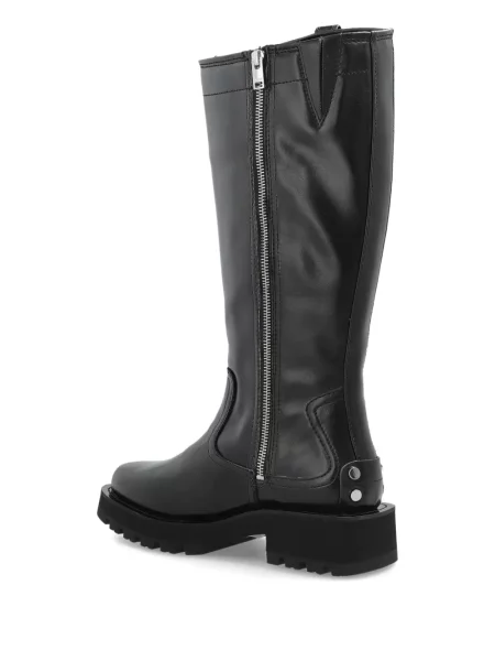 Kozačky Ganni s přezkou černé