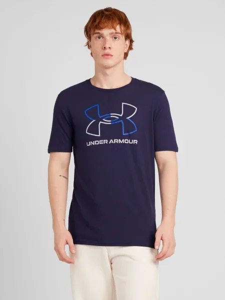 UNDER ARMOUR Tricou funcțional GL FOUNDATION UPDATE albastru / bleumarin alb