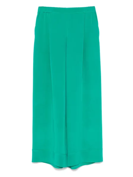 Pantaloni Carine Gilson din crep verde