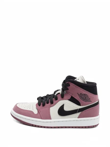 Sneakerși Jordan Air Jordan 1 din nubuc alb