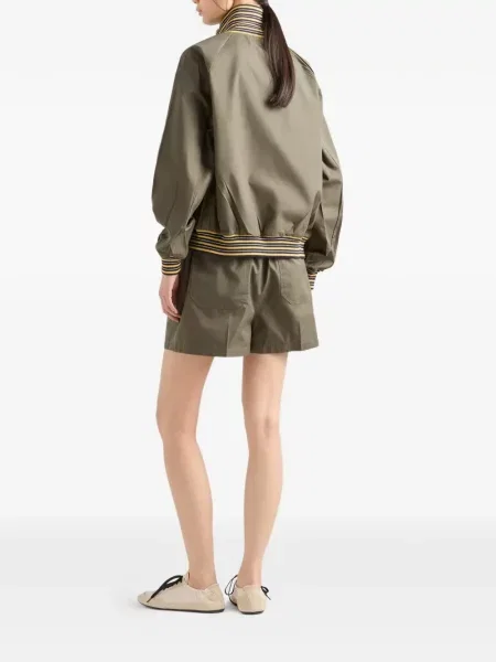 Geacă Prada din poplin verde