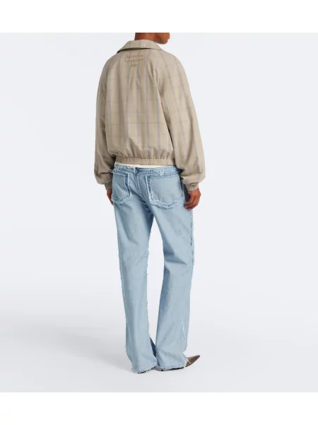 Obrabljene kavbojke s širokimi hlačnicami Acne Studios modra