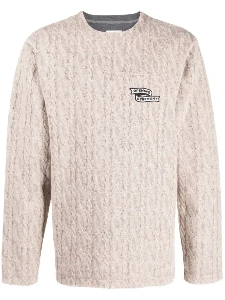 Pulover Opening Ceremony cu broderie tricotate