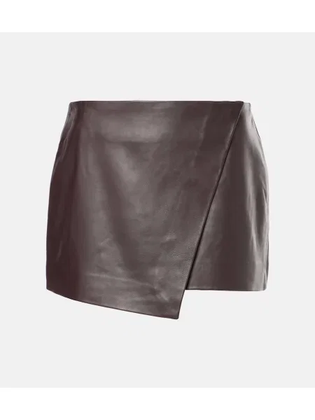 Fustă din piele The Frankie Shop violet