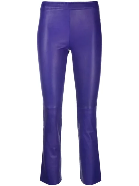 Cropp pantaloni Stouls din piele violet