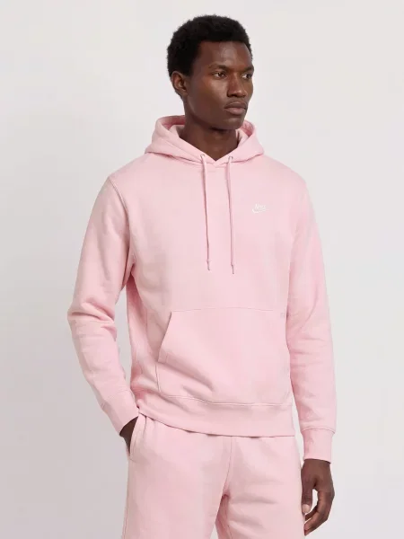 Nike Mikina S Kapucí Club růžová