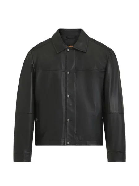 Geanta de piele Boss negru