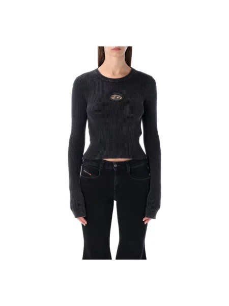 Krótki sweter Diesel czarny