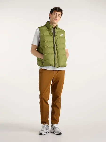 Утеплений жилет New Balance Boston Puffer перероблений зелений