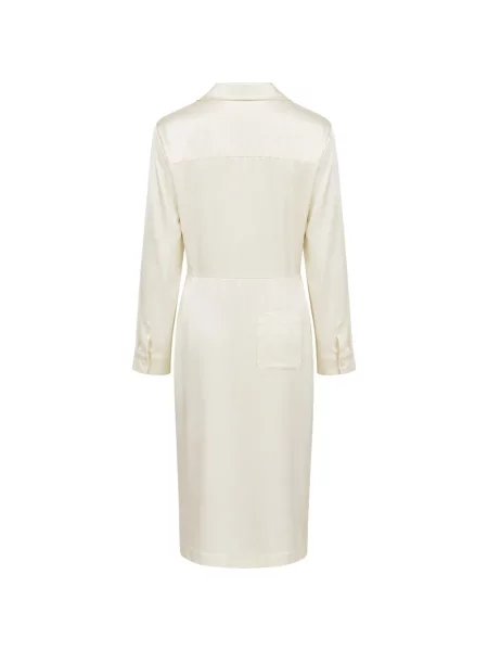 Lung rochie midi Off-white alb