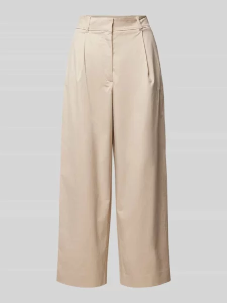 Spodnie w jednolitym kolorze model ‘PERSEPHONE’ Ivy Oak beżowe