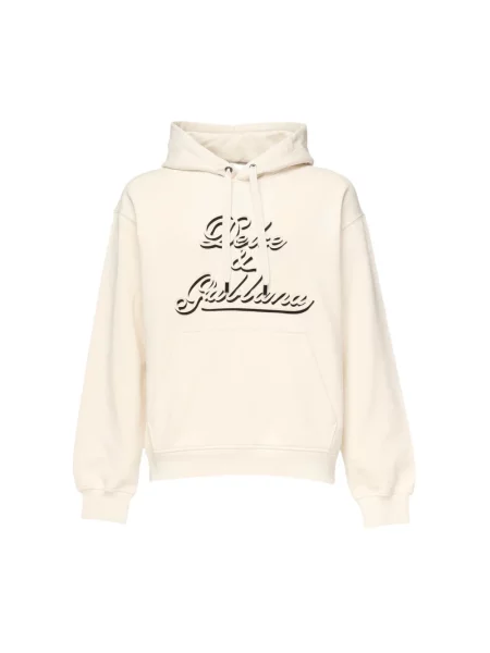 Bluza z kapturem Dolce And Gabbana z kapturem beżowa