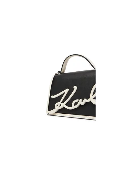Karl Lagerfeld Ročna torbica / srebrna črna