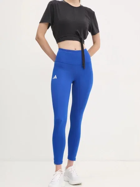 Adidas Performance legginsy do biegania Adizero Essentials gładkie niebieski