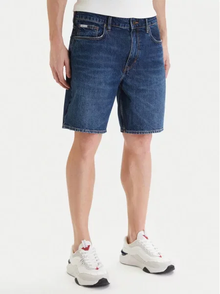 Guess Jeans Pantaloni scurți de blugi albastru