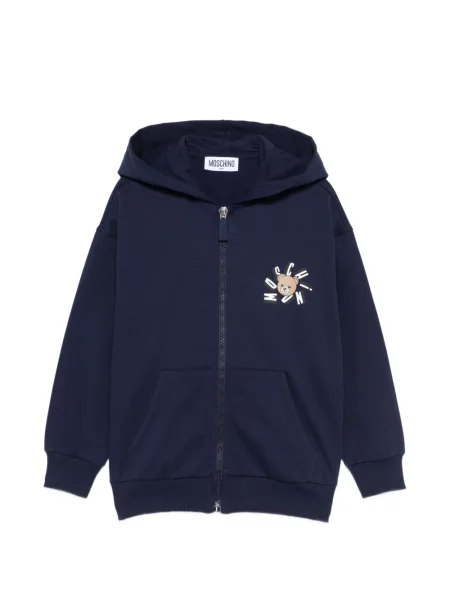 Bluza z kapturem dziecięca Moschino niebieska