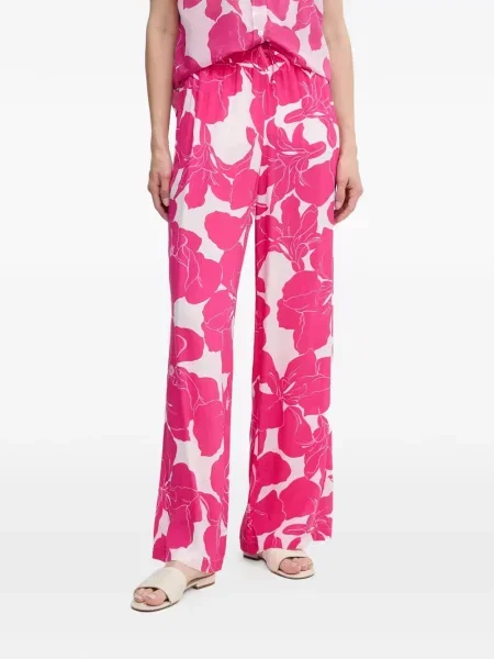 Pantaloni Marc Aurel cu model floral roz