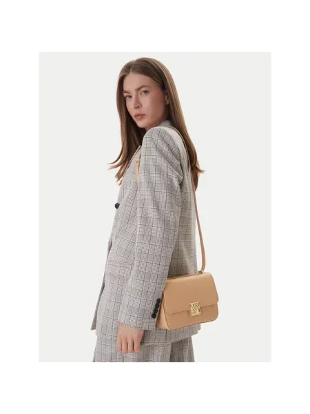 Torebka Armani Exchange skórzana beżowa