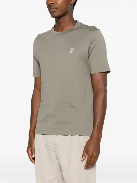 Tricou Brunello Cucinelli cu imagine verde