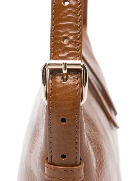 Geanta de piele A.p.c. din piele cu cataramă maro