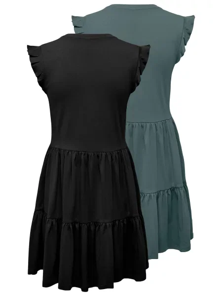 ONLY Rochie ONLMAY verde negru