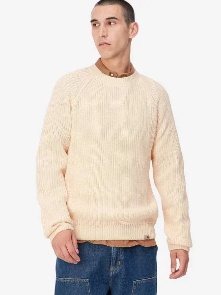 Sweter Carhartt Wip wełniany beżowy